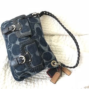 COACH DEMIN HANDBAG SHOULDER BAG SIGNATURE💕